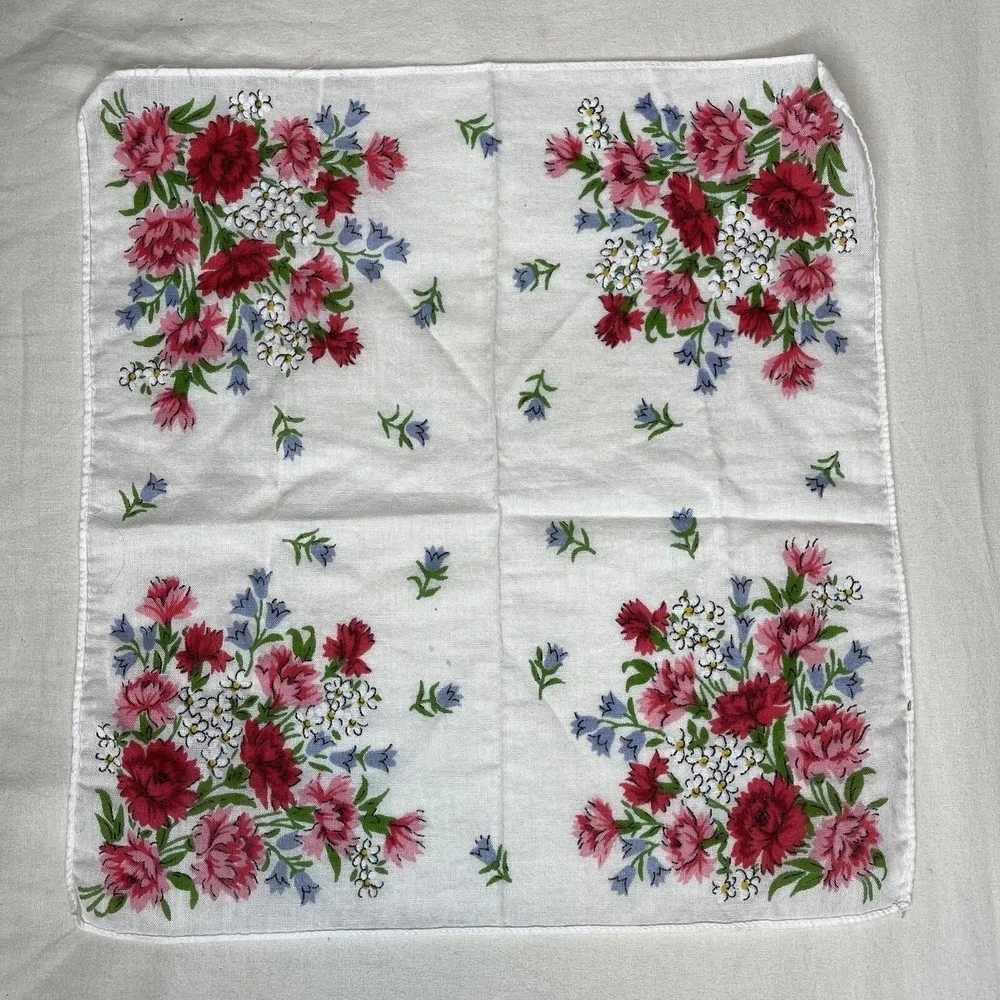 1 Vintage Cocktail Napkin Handkerchief Hankie Square‎ 11